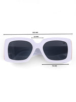 White womens square sunglasses