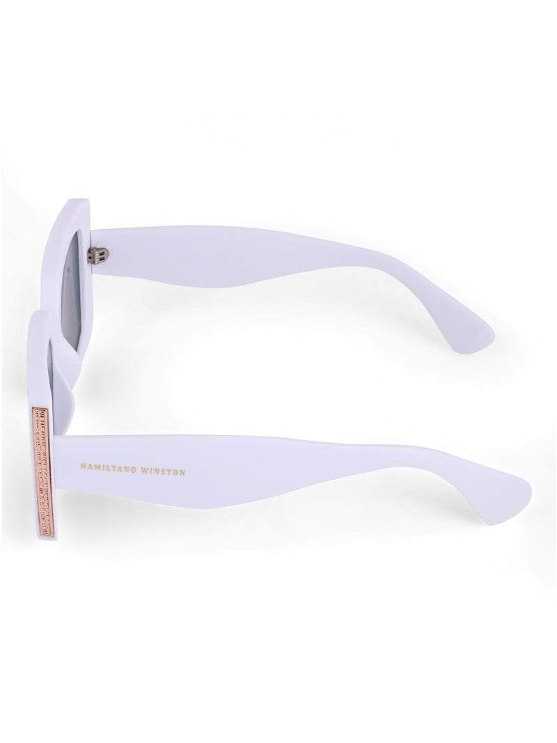 White womens square sunglasses