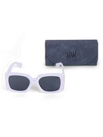 White womens square sunglasses