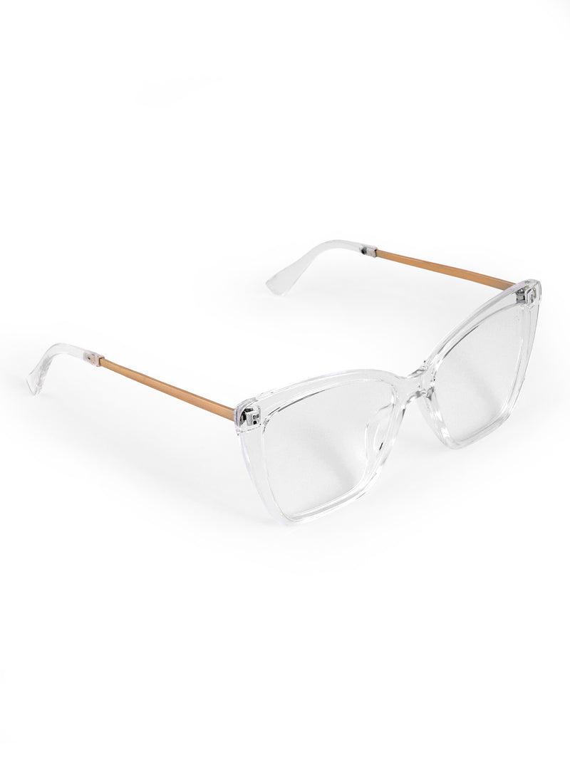 Cateye womens transparent optical