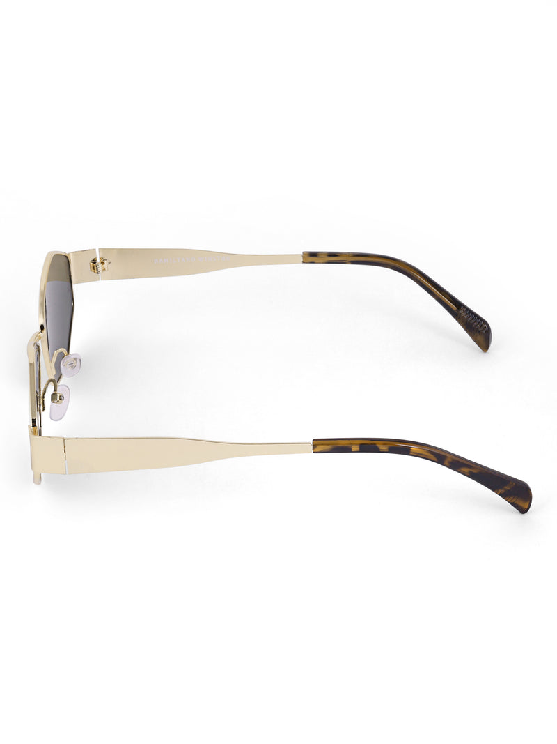 Womens hexagon green sunglasses