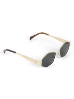 Womens hexagon green sunglasses