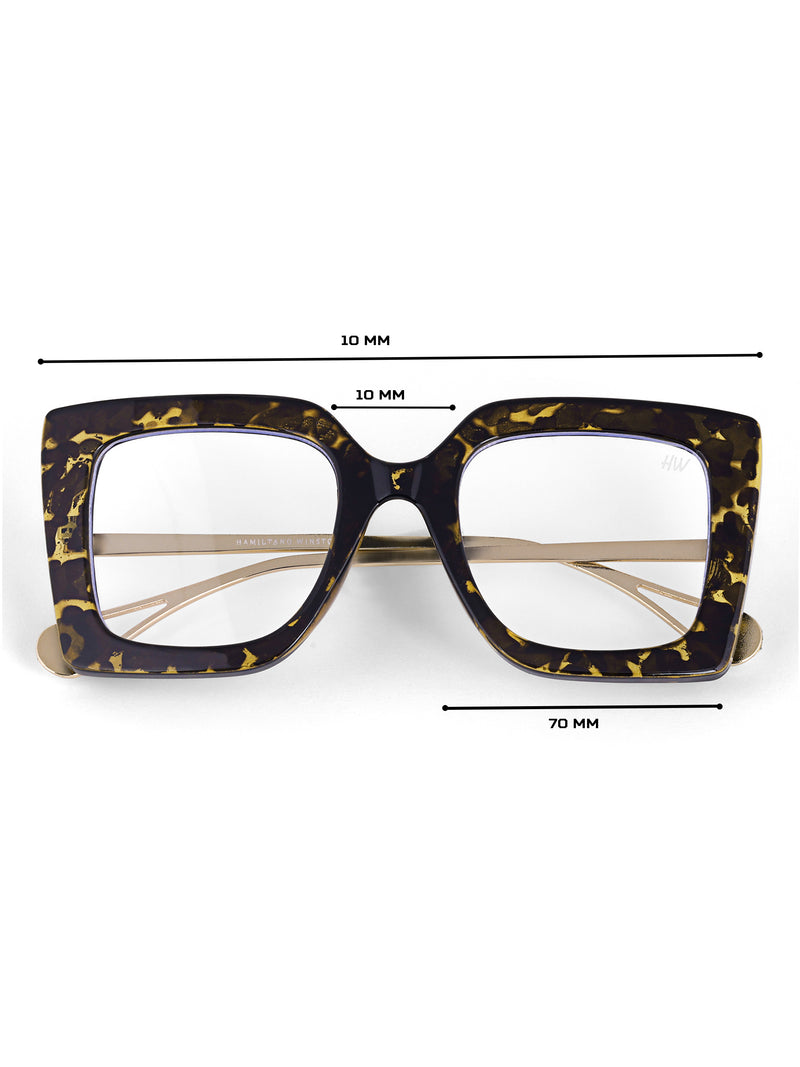 Oversize leopard fashion optical