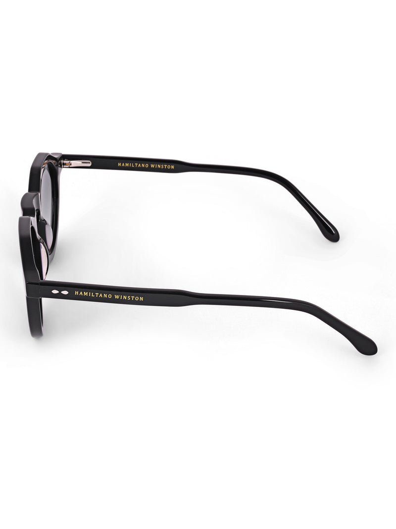Black round mens sunglasses