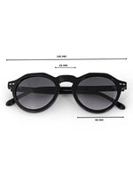 Black round mens sunglasses
