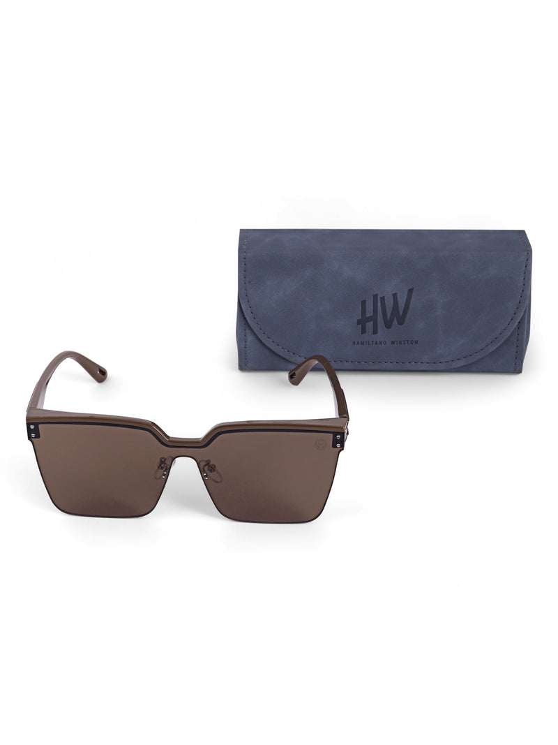 Brown oversize womens sunglasses