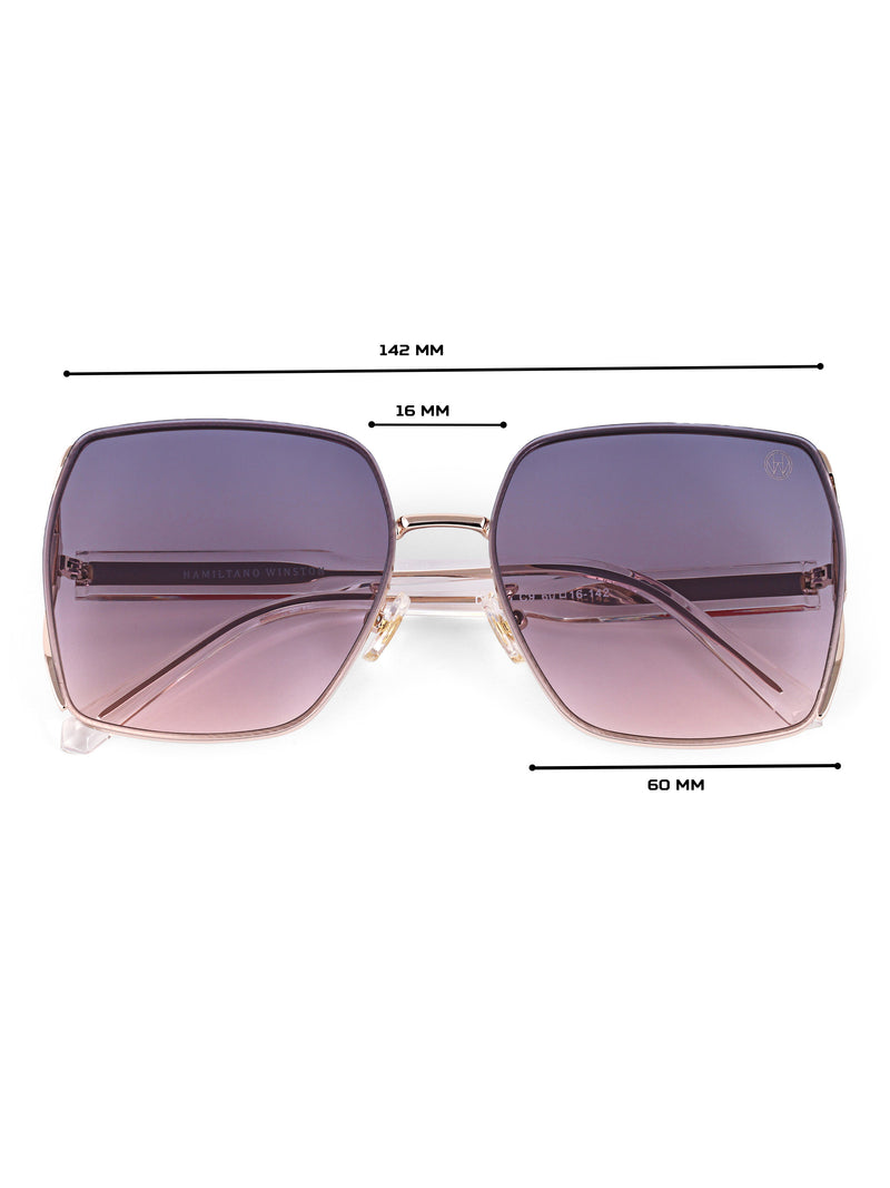 Pink oversize women's sunglasses