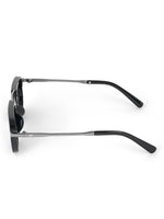 Silver black metal mens sunglasses