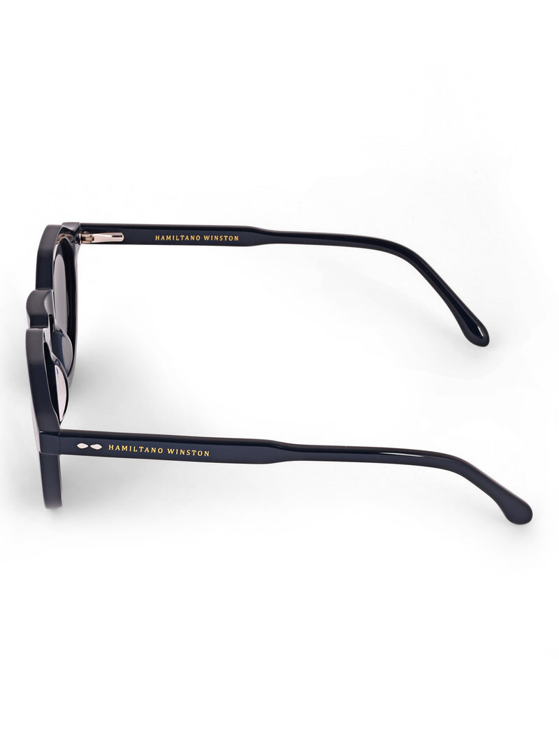 Black round mens sunglasses