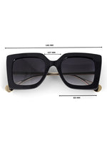 Womens oversize black sunglasses