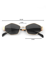 Black womens hexagon sunglasses