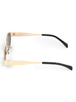 Black womens hexagon sunglasses