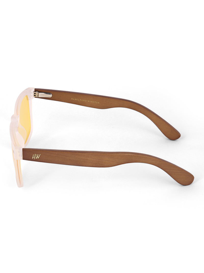 Yellow wayfarer mens sunglasses