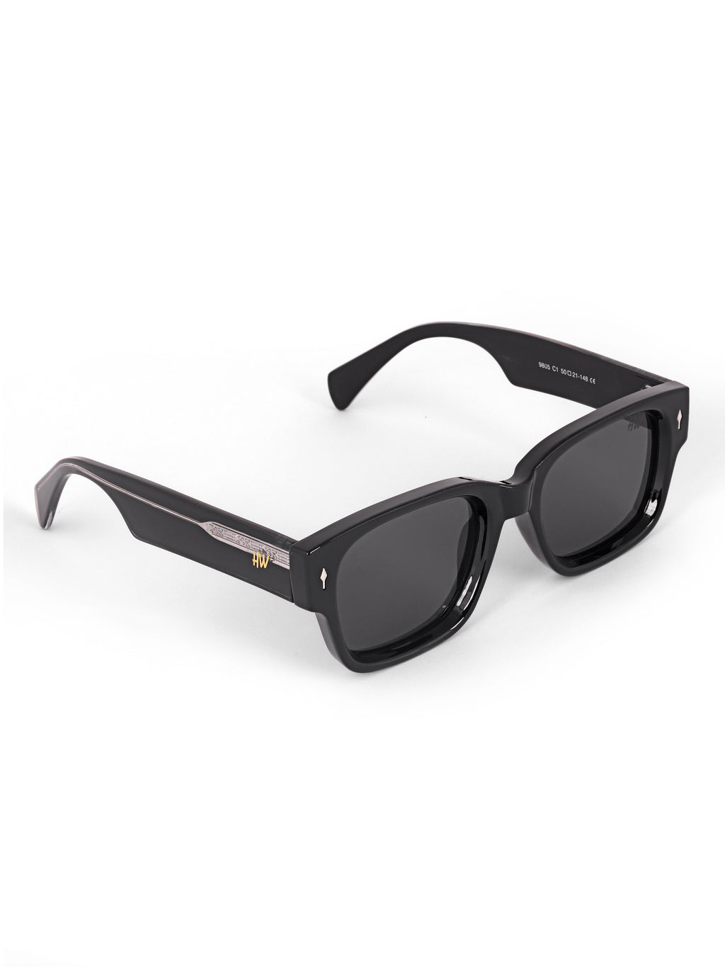 Black wayfarer mens sunglasses