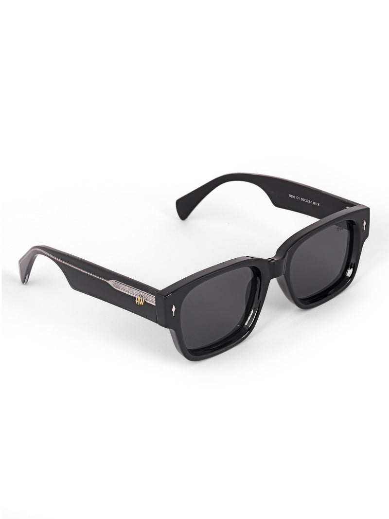 Black wayfarer mens sunglasses