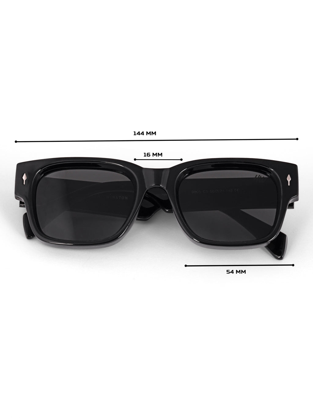 Black wayfarer mens sunglasses