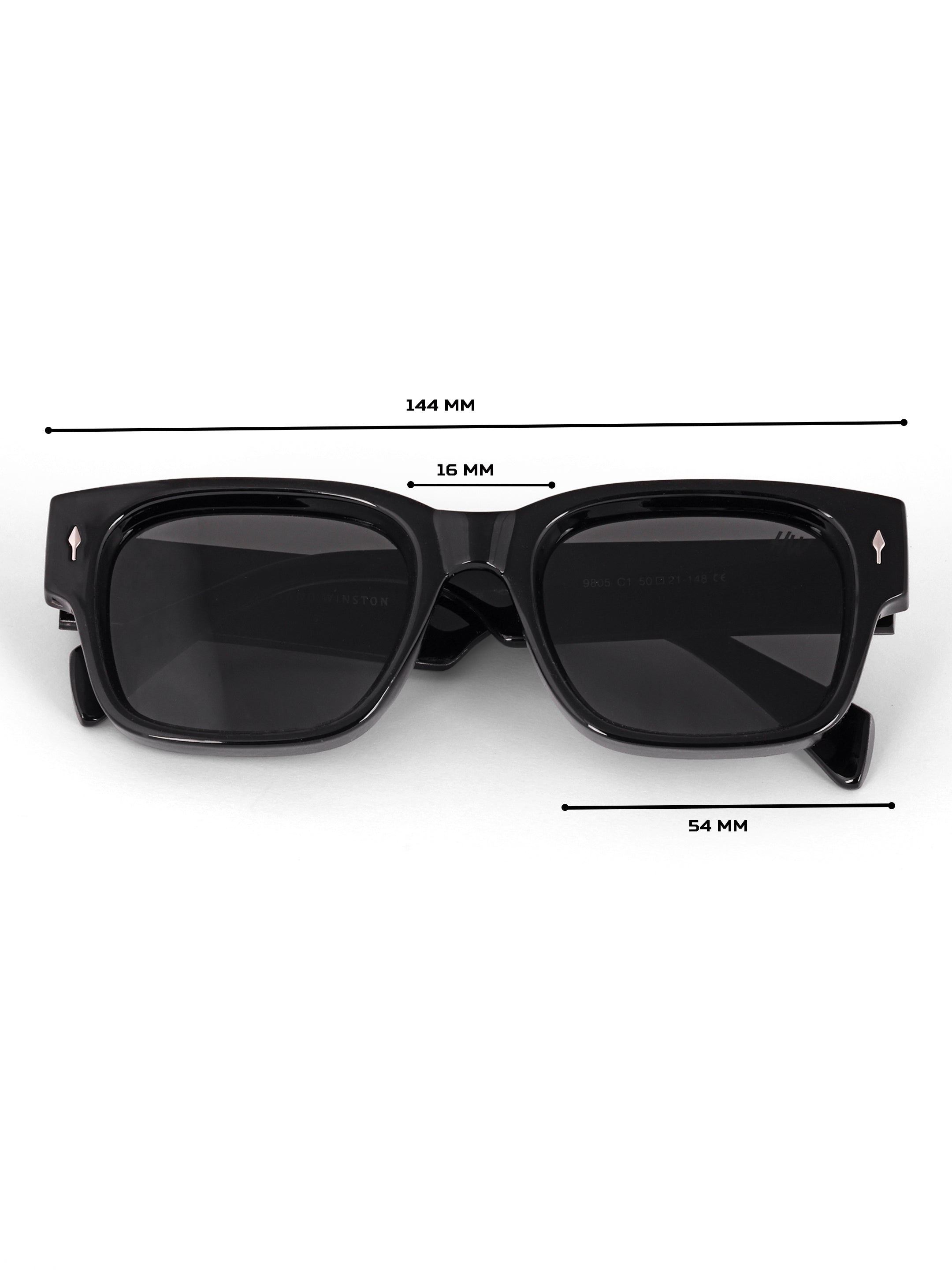 Black wayfarer mens sunglasses