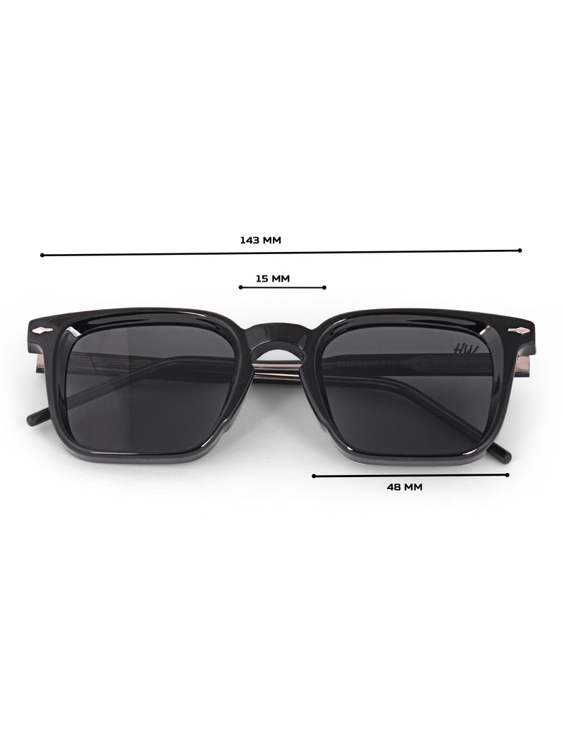Black wayfarer mens sunglasses