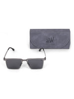 Grey black mens wayfarer sunglasses
