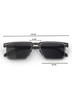 Grey black mens wayfarer sunglasses