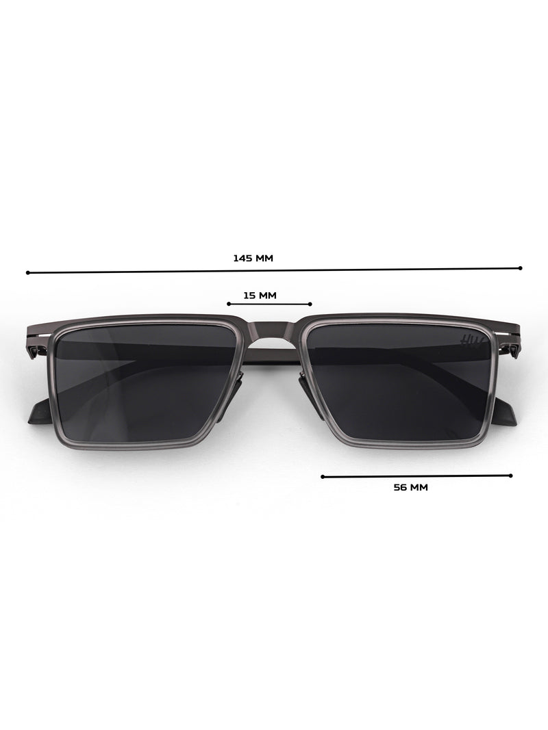 Grey black mens wayfarer sunglasses