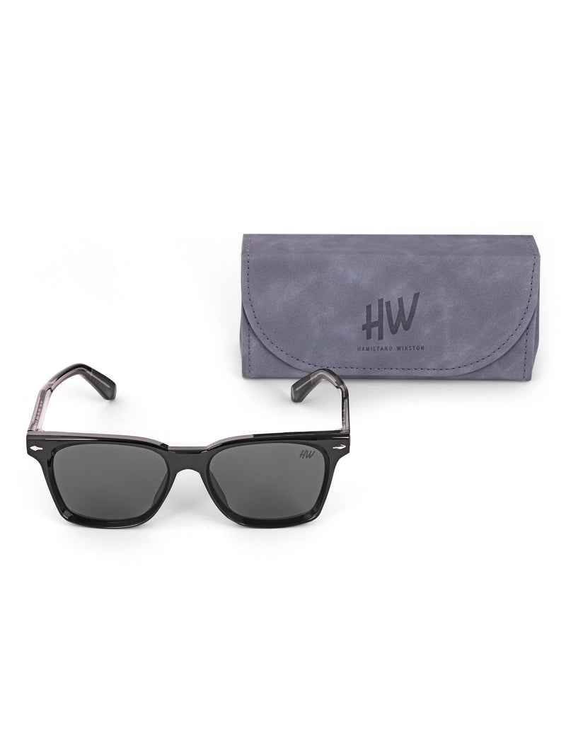 Black wayfarer mens sunglasses