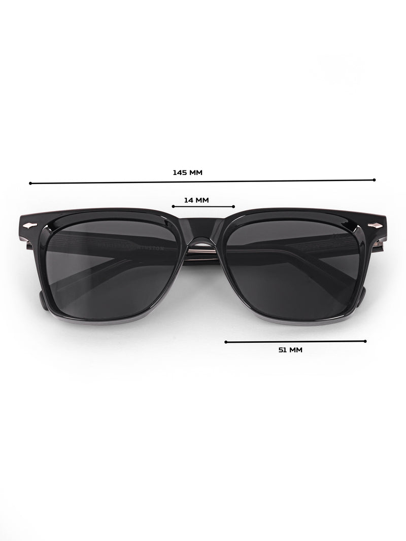 Black wayfarer mens sunglasses