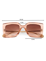 Peach oversize womens sunglasses