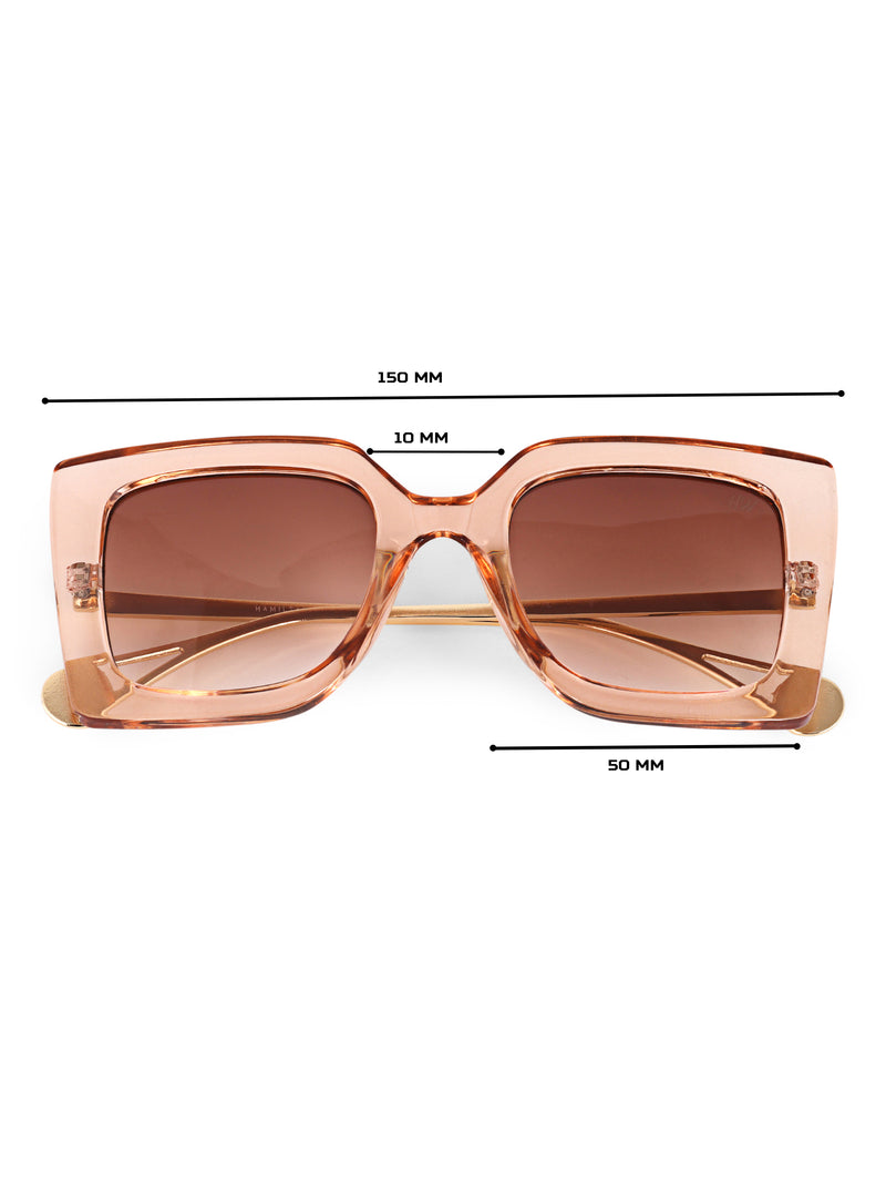 Peach oversize womens sunglasses