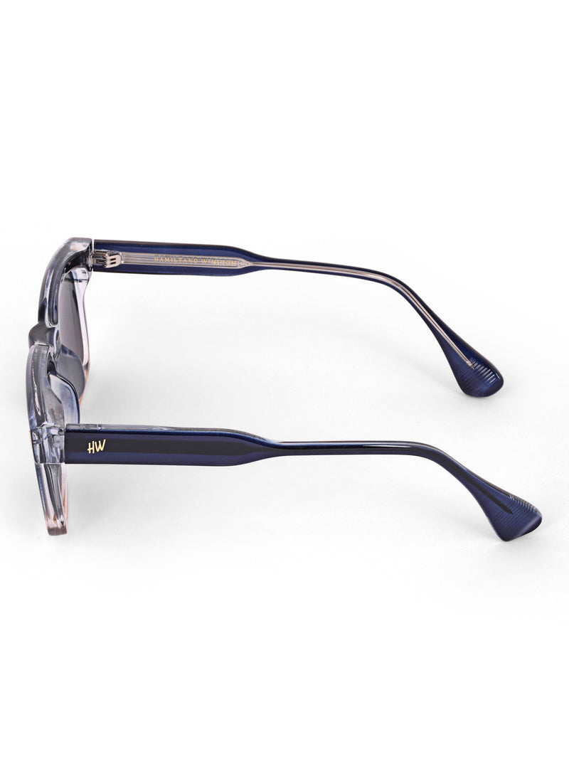 Blue wayfarer mens sunglasses