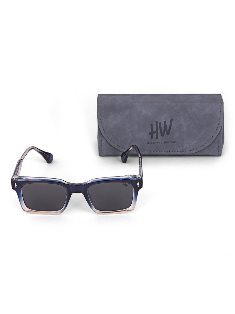 Blue wayfarer mens sunglasses