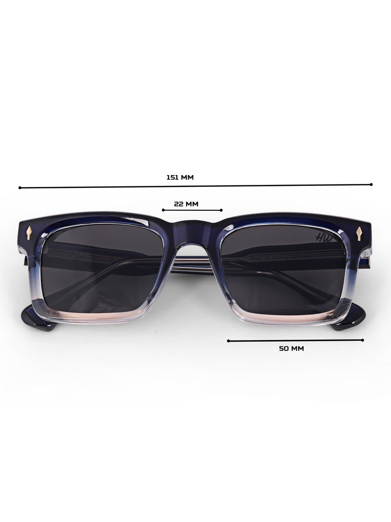 Blue wayfarer mens sunglasses