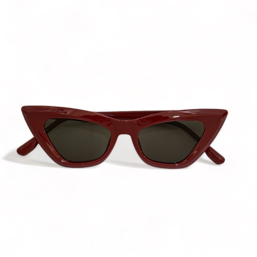 Women UV Protected Cat Eye Sunglasses Red
