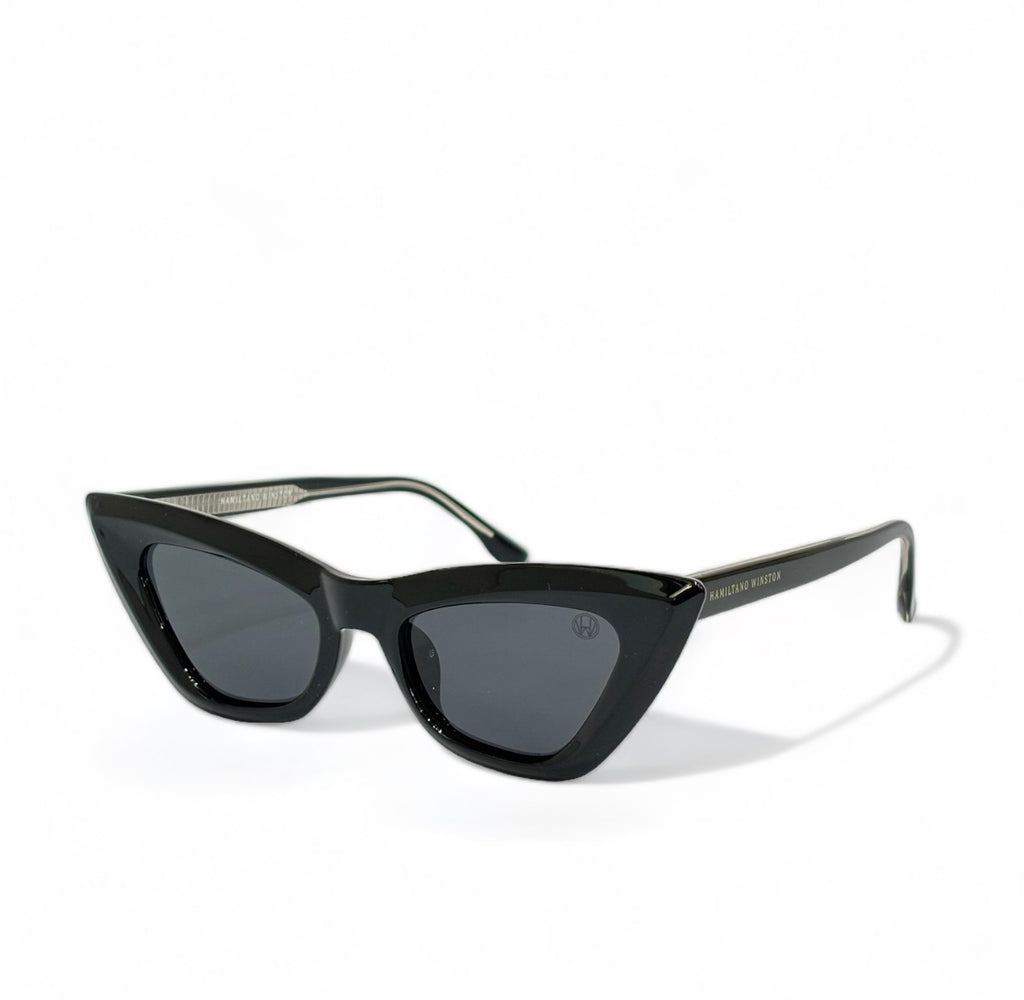 Women UV Protected Cat Eye Sunglasses Black