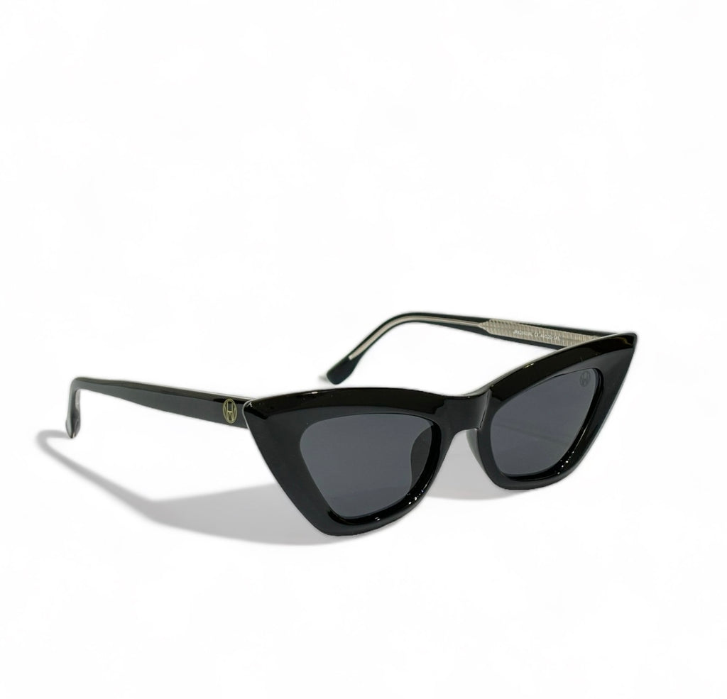Women UV Protected Cat Eye Sunglasses Black
