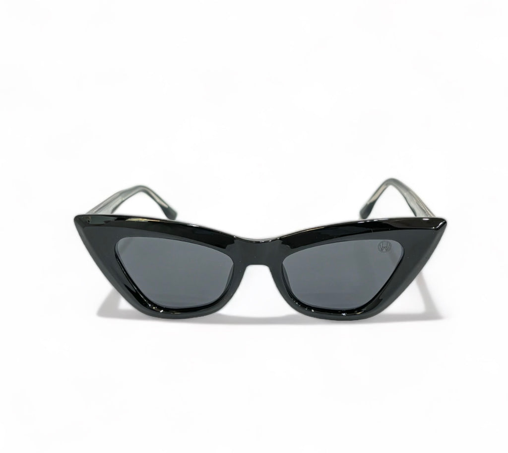 Women UV Protected Cat Eye Sunglasses Black