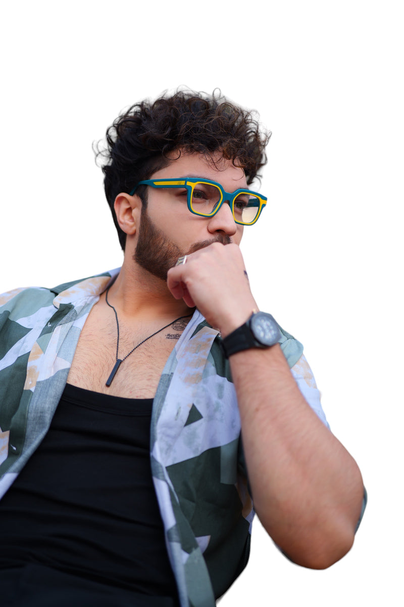 HW basic green wayfarer men's optical