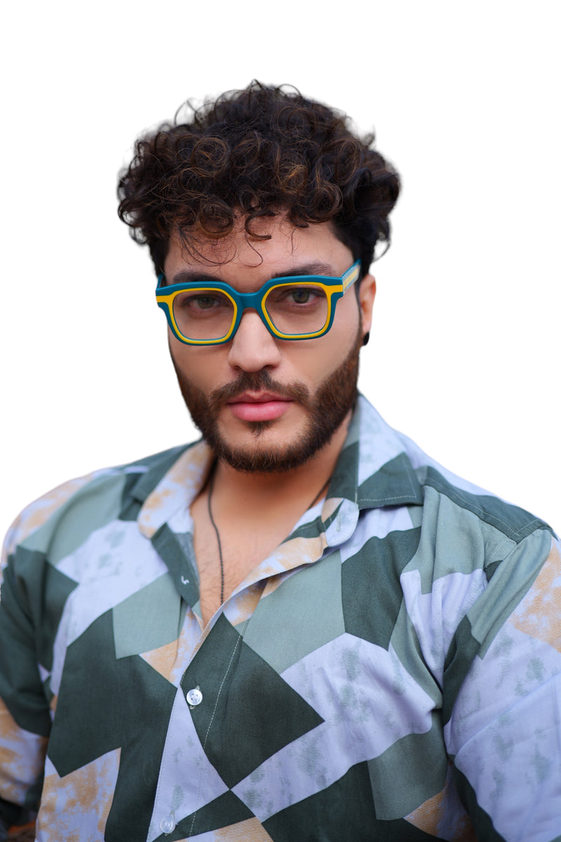 HW basic green wayfarer men's optical