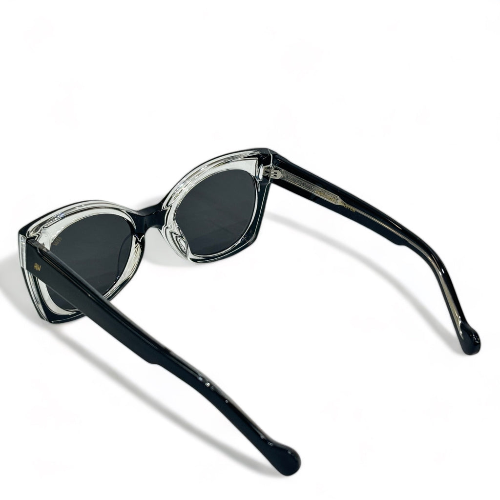 Women UV Protected Cat Eye Sunglasses Black