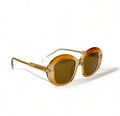 Women UV Protected Oversize Cat Eye Sunglasses Brown
