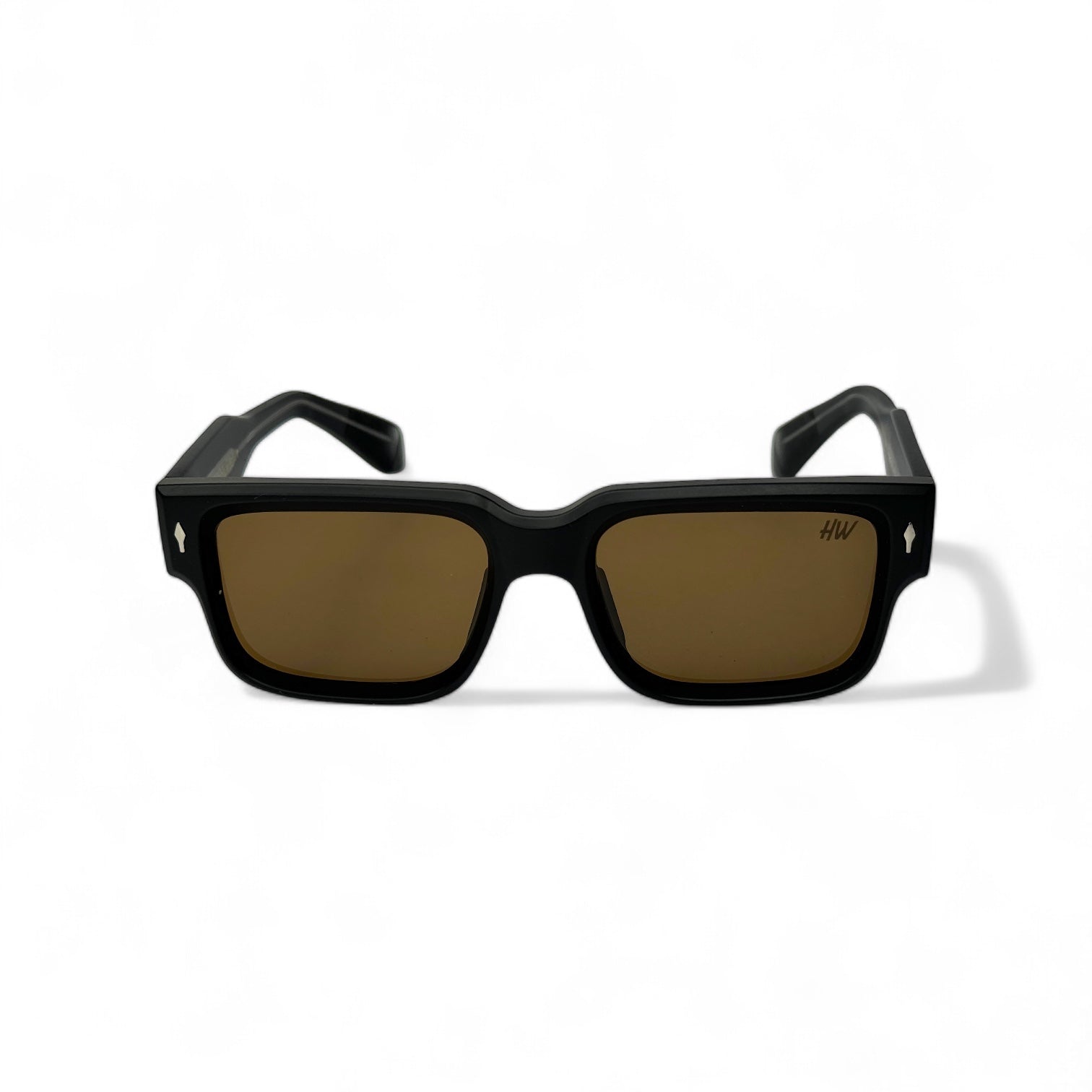 Men Wayfarer Rectangular UV Protected Sunglasses Brown