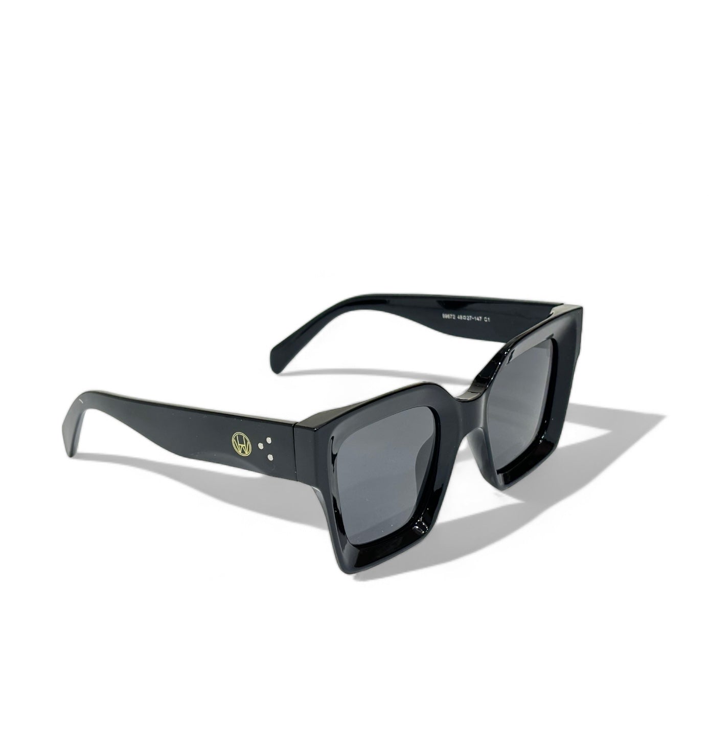 Oversize Square UV Protected Women Sunglasses Black