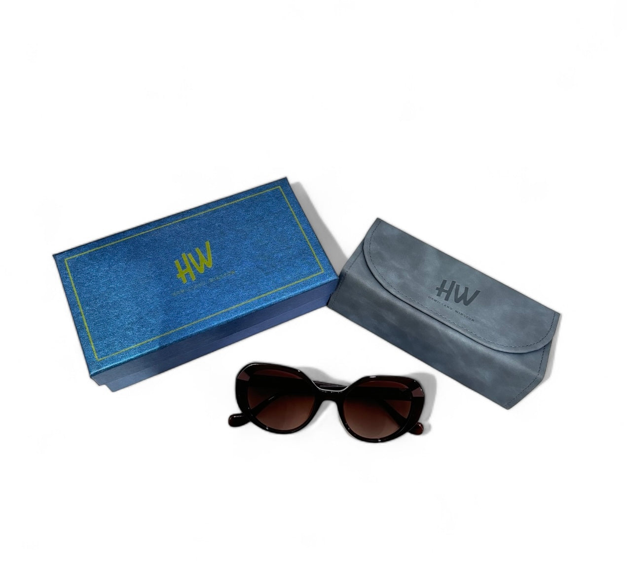 Women UV Protected Cat Eye Sunglasses Brown