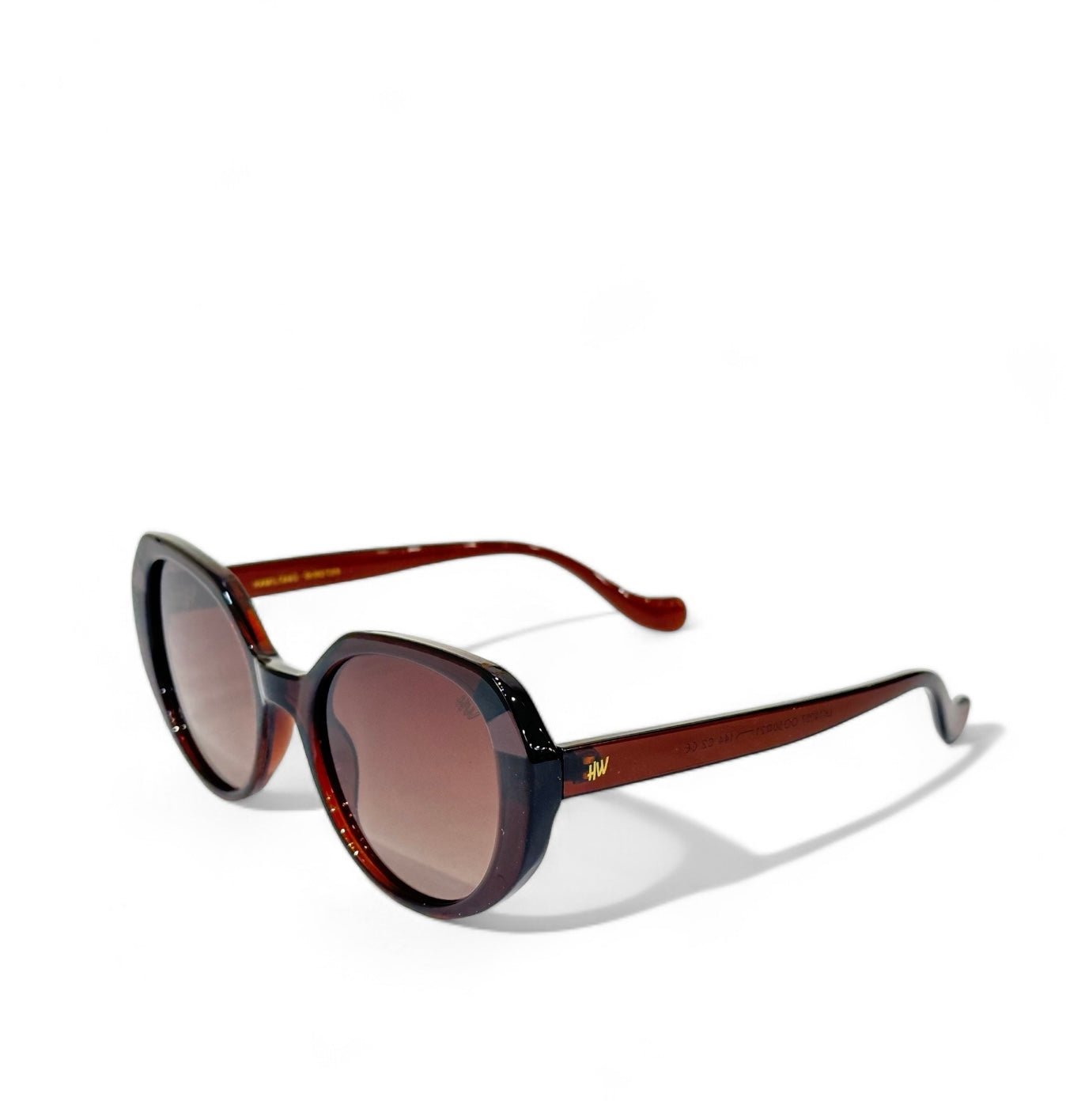 Women UV Protected Cat Eye Sunglasses Brown