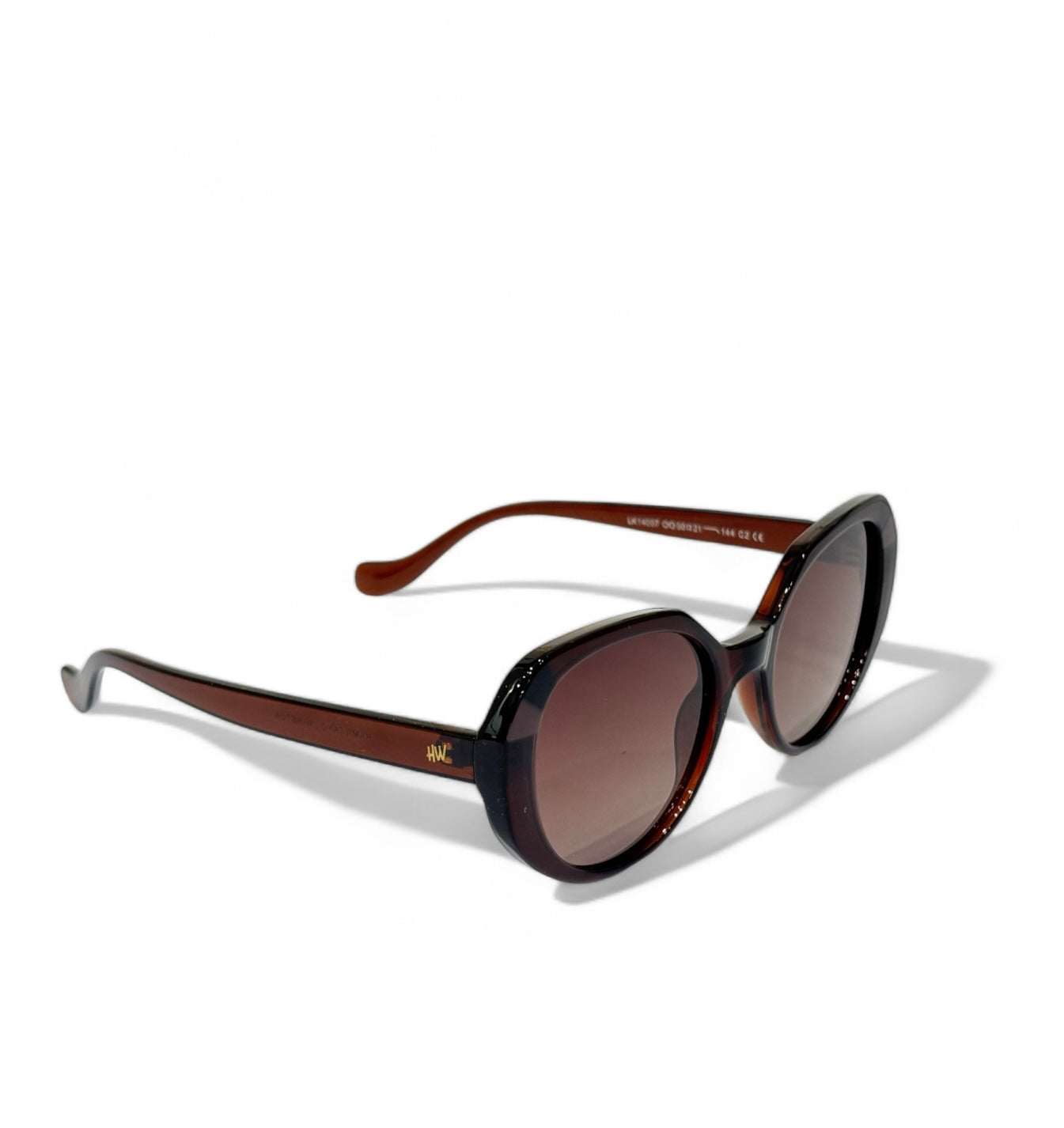 Women UV Protected Cat Eye Sunglasses Brown
