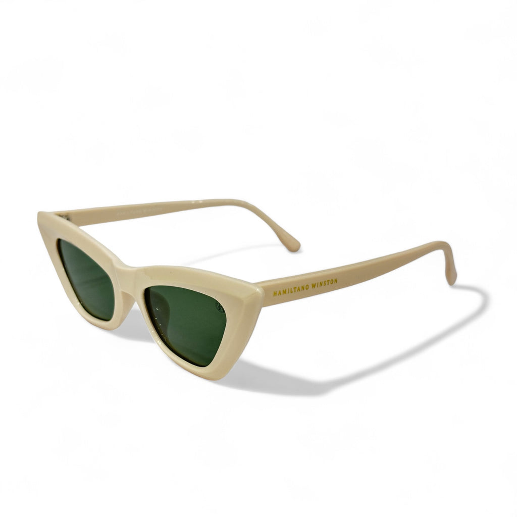 Women UV Protected Cat Eye Sunglasses White