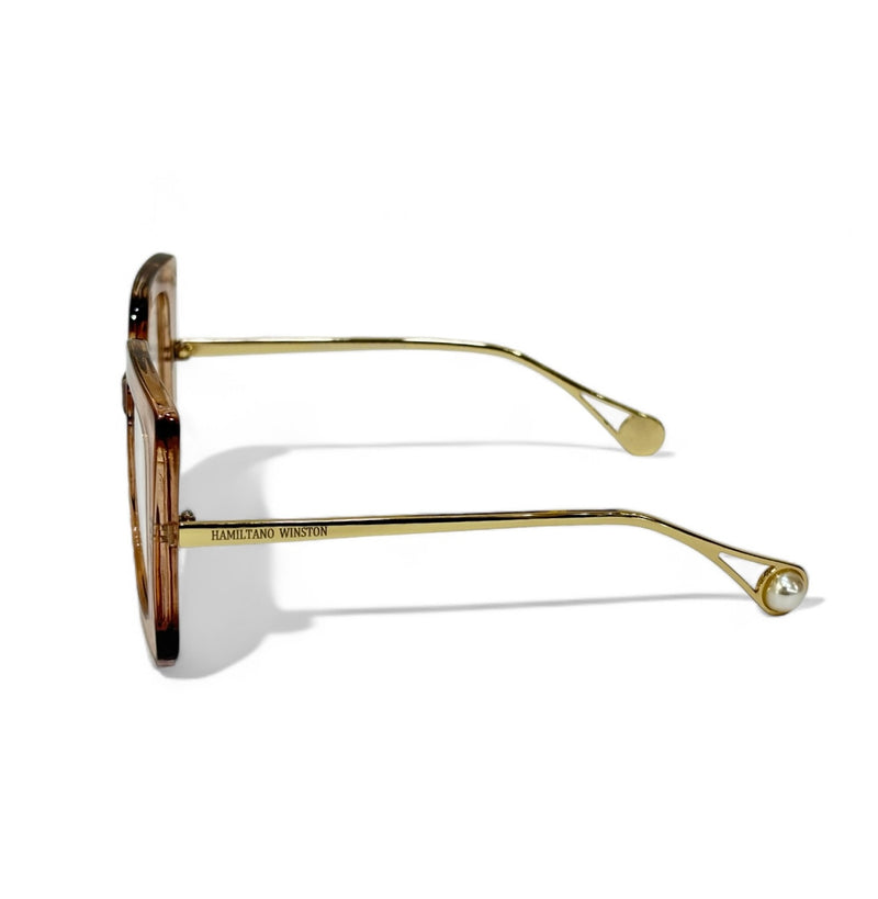 HW peach oversized womens optical