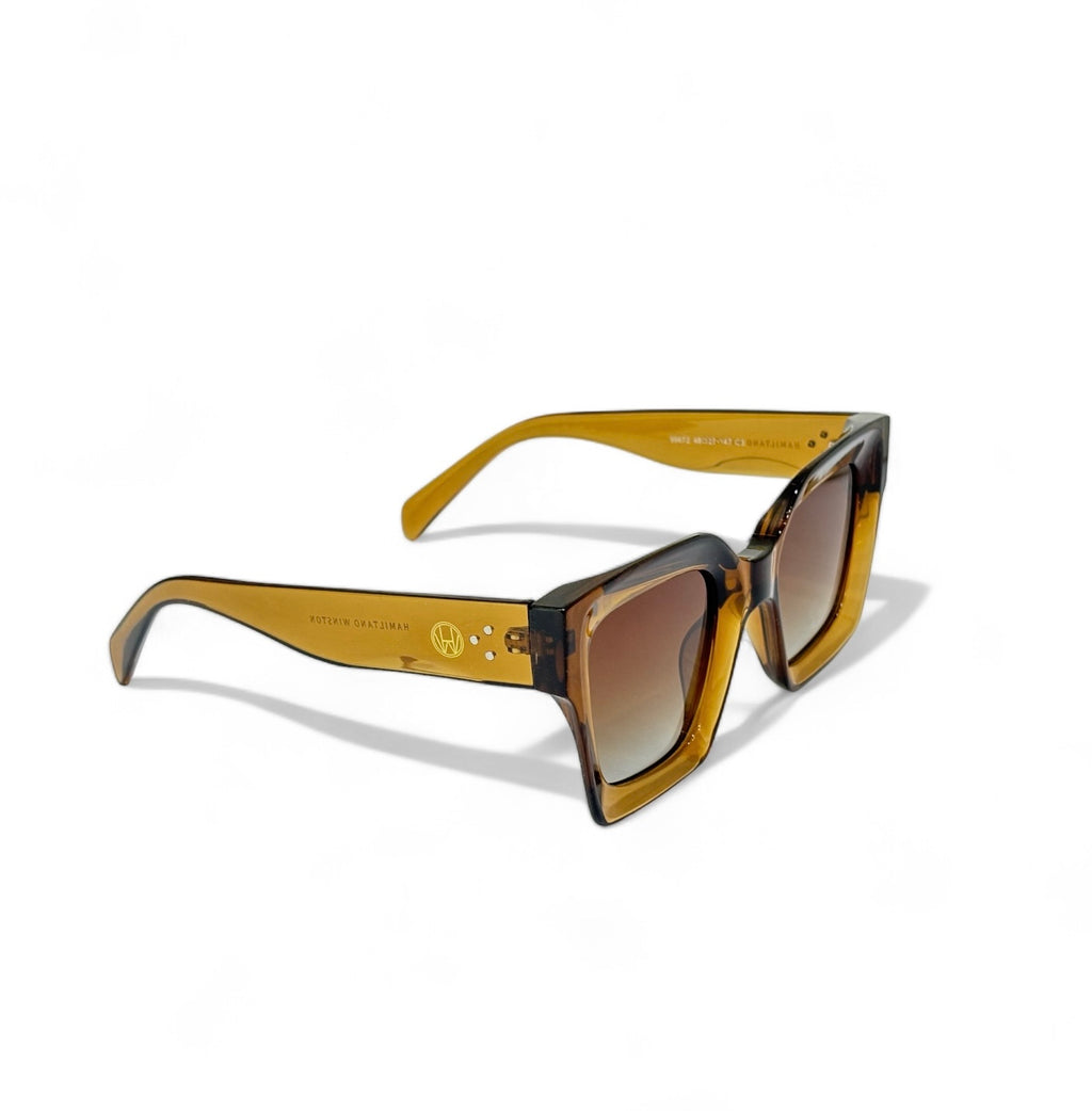 Oversize Square Women UV Protected Sunglasses Brown