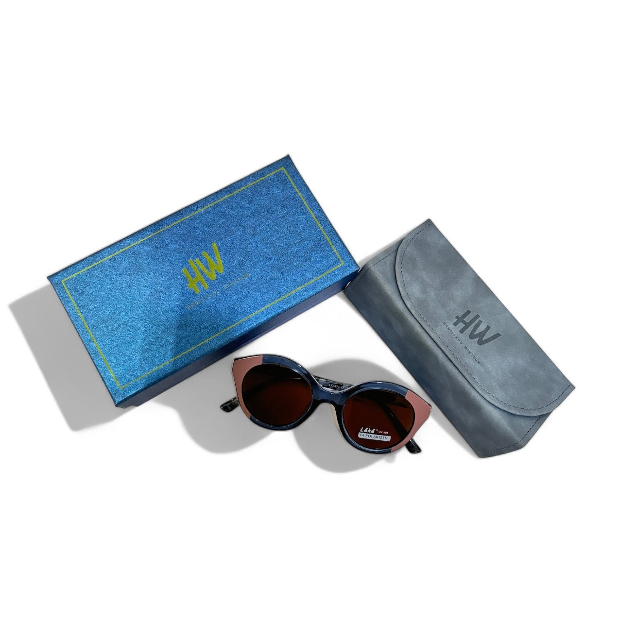 Women UV Protected Cat Eye Sunglasses Brown