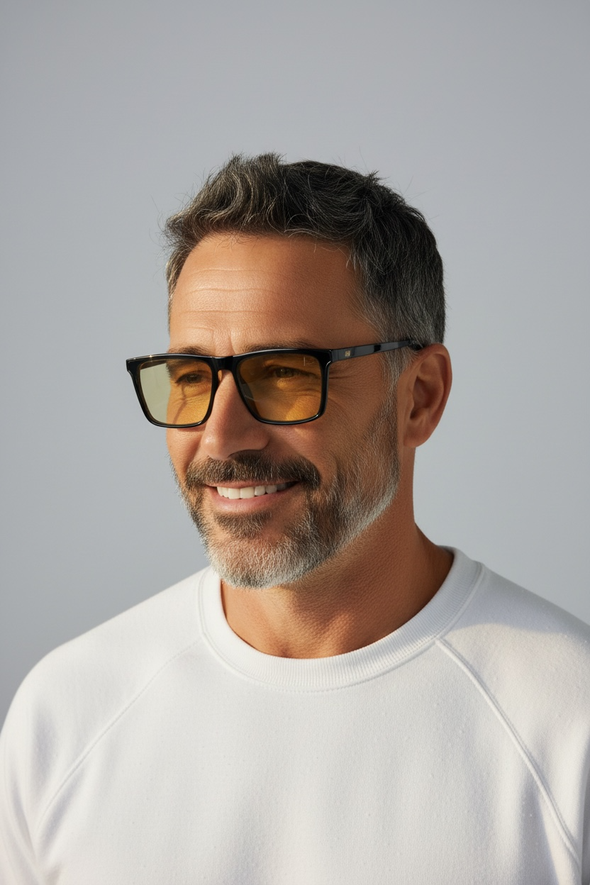 Men's Classic Yellow Wayfarer Sunglasses